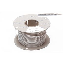 TV coaxkabel wit 75 ohm  5,8mm diameter 100m