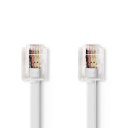 Telefoonkabel 4/6 5m - Wit 