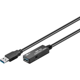 Actieve USB3,0 verlengkabel , zwart 