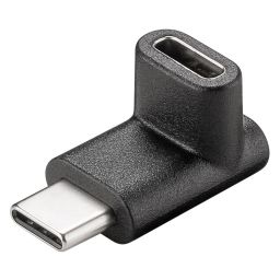 USB-C™ - USB-C™ adapter, 90° - zwart 