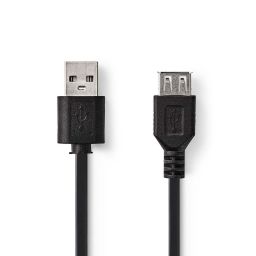 USB kabel V2.0 - USB A mannelijk naar USB A vrouwelijk - 1m 