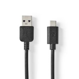 USB A male naar USB C male kabel - lengte: 1m - 10Gbps 