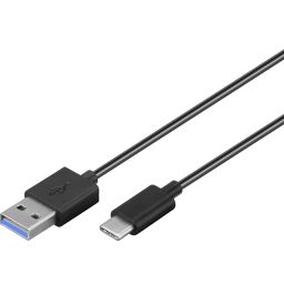 USB A male naar USB C male kabel - lengte: 1,5m USB3.0 