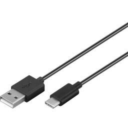 USB A male naar USB C male kabel - lengte: 1m - USB3.2 