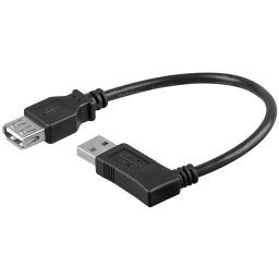 USB kabel V2.0 - USB A mannelijk naar USB A vrouwelijk - 90° 