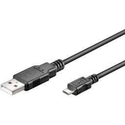 USB kabel V2.0 - USB A mannelijk naar micro USB - 1,8m 