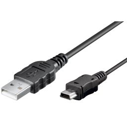 USB kabel - V2.0 -  USB A mannelijk naar mini USB - 1,0m 