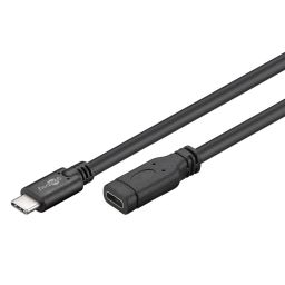 USB-C verlengkabel - 2 meter Zwart - USB 3.1 Gen 1 