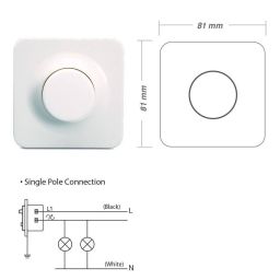 LED Dimmer 230VAC 1A/200W Pour LEDs Réglable Viribright 