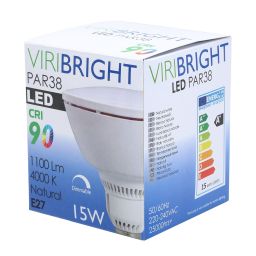 Outdoor LED Viribright PAR38 - E27 90° 18W Blanc naturel IP55 