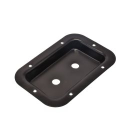 Inbouwplaat - zwart metaal - 89 x 136mm - 2 openingen (Ø11.9mm)
