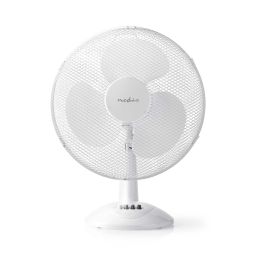 Ventilateur de table - 45W - Diamètre 400mm - Blanc - Avec fonction oscillante 