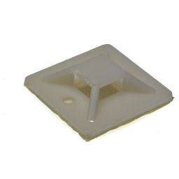 Voet voor kabelbinders 30x30mm - Wit - 100 stuks 