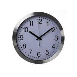 Aluminium Wandklok - Ø 30 cm - Perel 