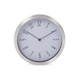 Aluminium wandklok. Doorsnede: 20 cm 