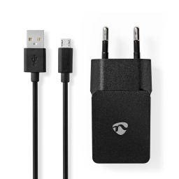 Wandoplader USB 2,1A met losse micro-USB kabel