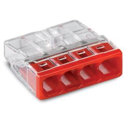 WAGO Lasdop 4-polig 0,5 … 2,5mm² 450V Rood