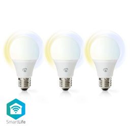 WiFi Smart LED Bulb - Warm to Cool White - E27 - 9W - 3 pcs