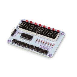 TM1638 - display- en drukknopmodule Whadda met 8x 7-segmentdisplay, 8 LED's en 8 drukknoppen