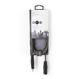 XLR mannelijk <-> 3,5mm stereo mannelijk - 1 meter - Nedis 