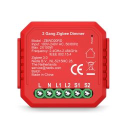 Dubbele triac dimmer - 2 x 100 W - Zigbee - Nedis Smartlife 